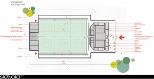 Arkitekttegnet regionanlegg for kampidretter.